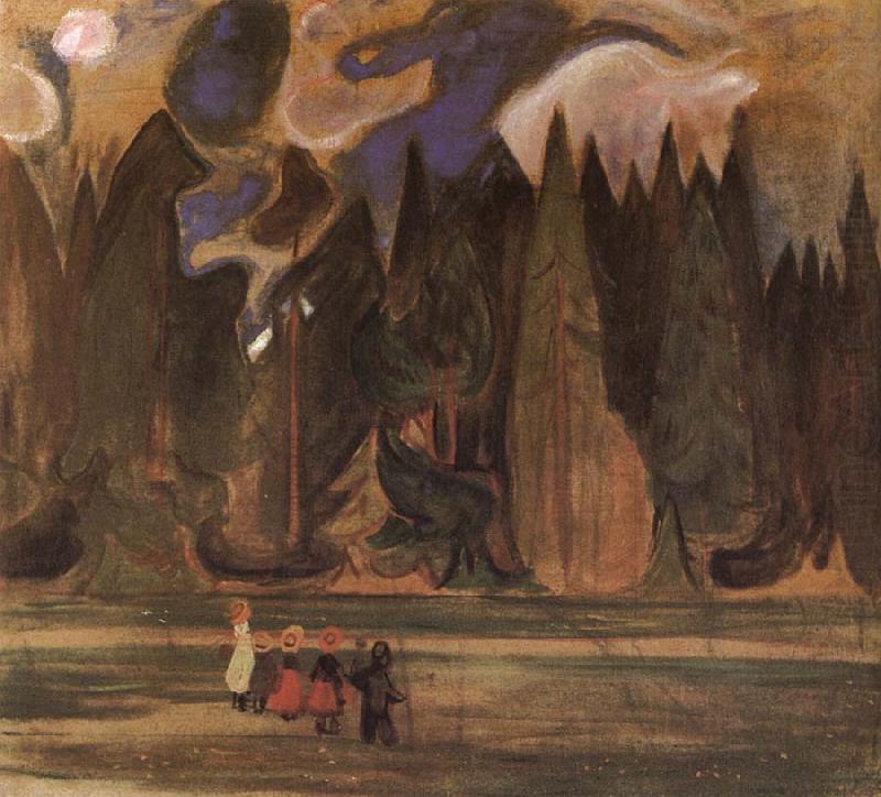 The Children Walking to the forest, Edvard Munch